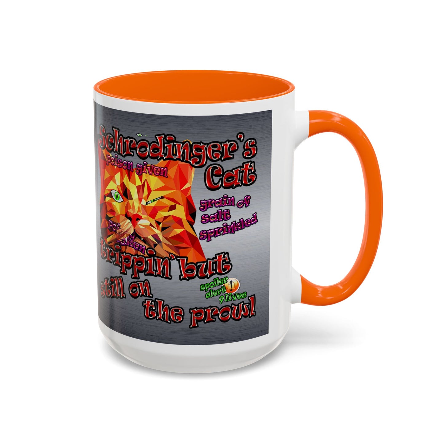 schrodinger's cat - Accent Mug (brushed nickel)