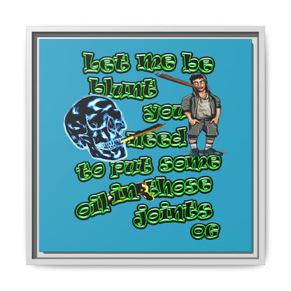 og - framed canvas art (turquoise)