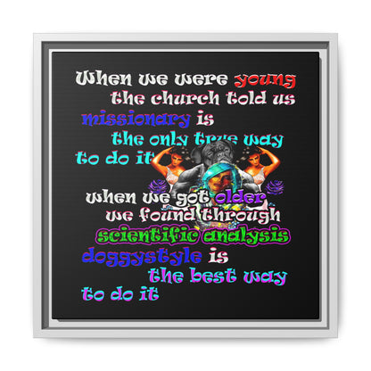 doggystyle - framed canvas art (black)