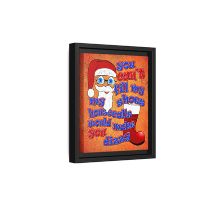 santa's shoes - framed canvas art (burnt orange)