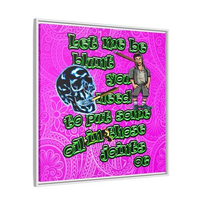 og - framed canvas art (pink swirl)