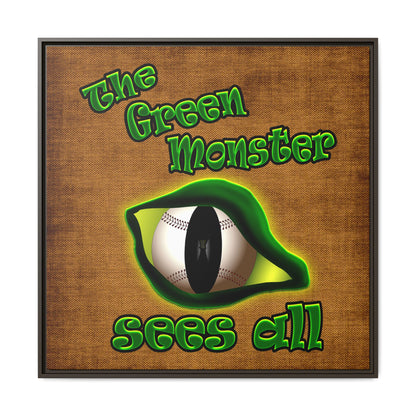 green monster - framed canvas art (brown papyrus)