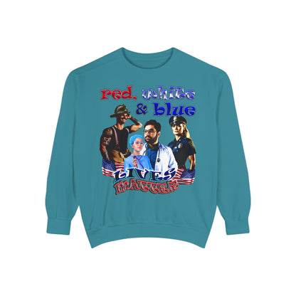 rw&b lives matter - Unisex Garment-Dyed Sweatshirt