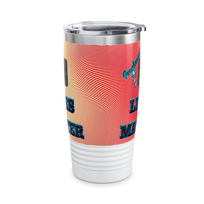 irrelevant - Ringneck Tumbler, 20oz (yellow-orange wave)