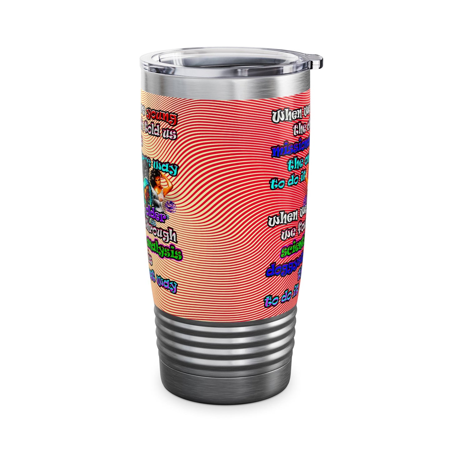 doggystyle - Ringneck Tumbler, 20oz (yellow-orange wave)