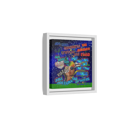 drop the beat - framed canvas art ('snoops' background)
