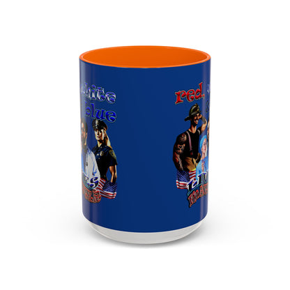 rw&b lives matter - Accent Mug (dark blue)