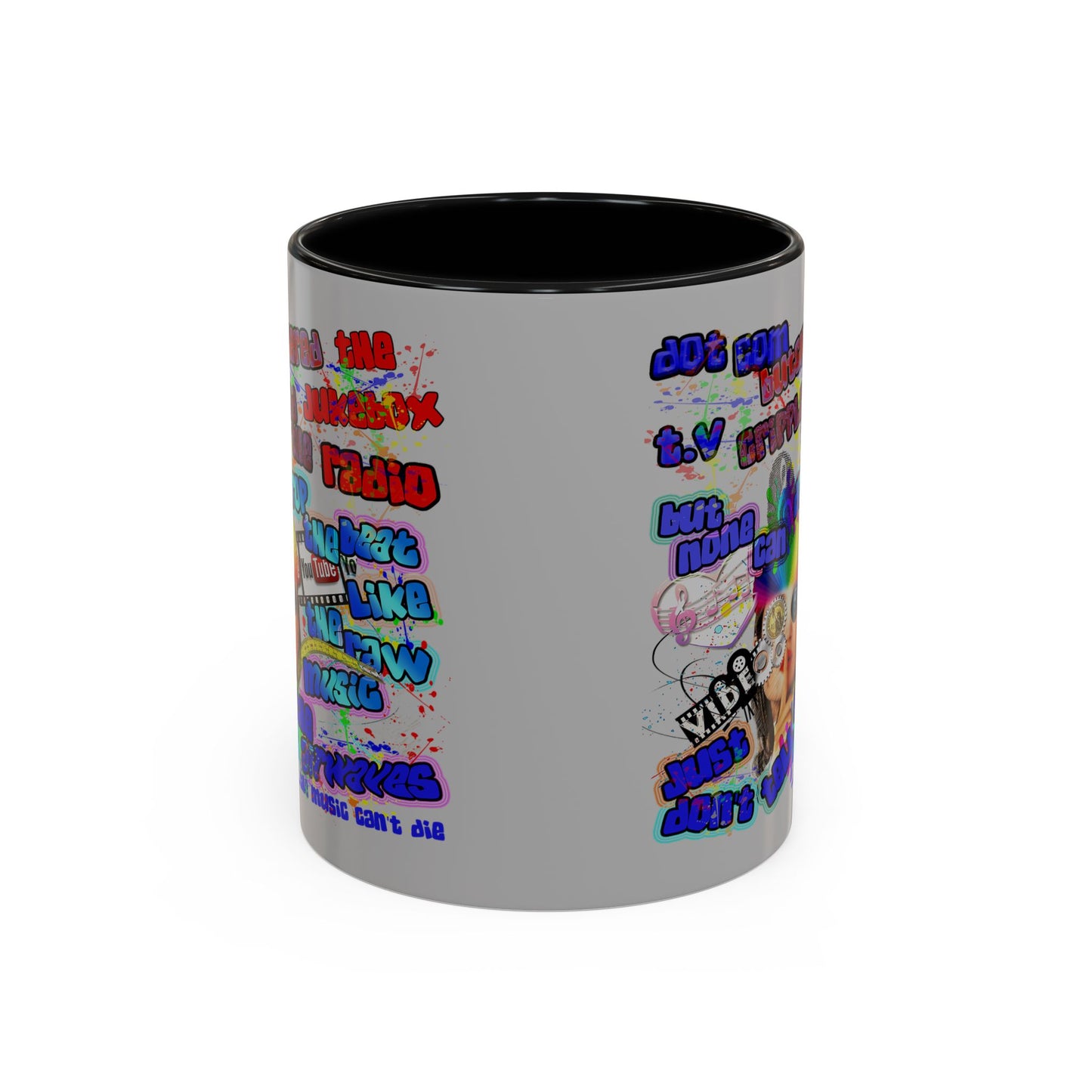 drop the beat - Accent Mug (light grey)