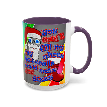 santa's shoes - Accent Mug (rainbow split)
