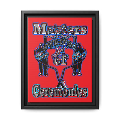 em cee squared - framed canvas art (red)