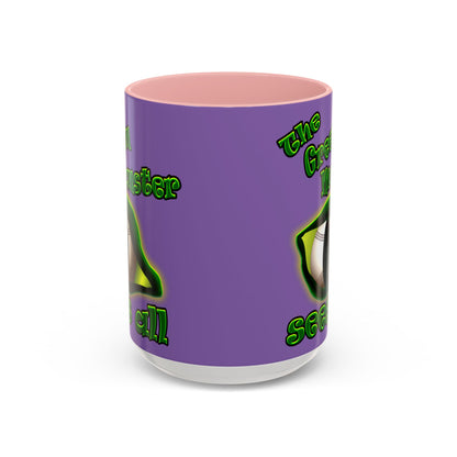 green monster - Accent Mug (light purple)