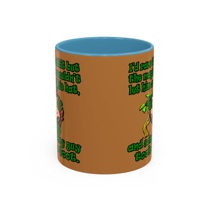 turtle race - Accent Mug (light brown)