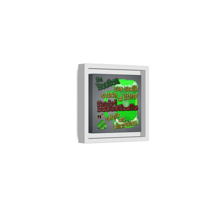 celtics logo - framed canvas art (grey-light grey)