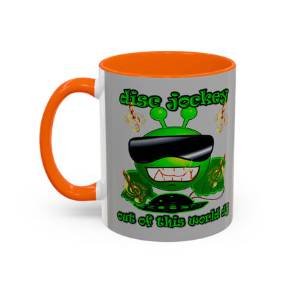 disc jockey - Accent Mug (light grey)