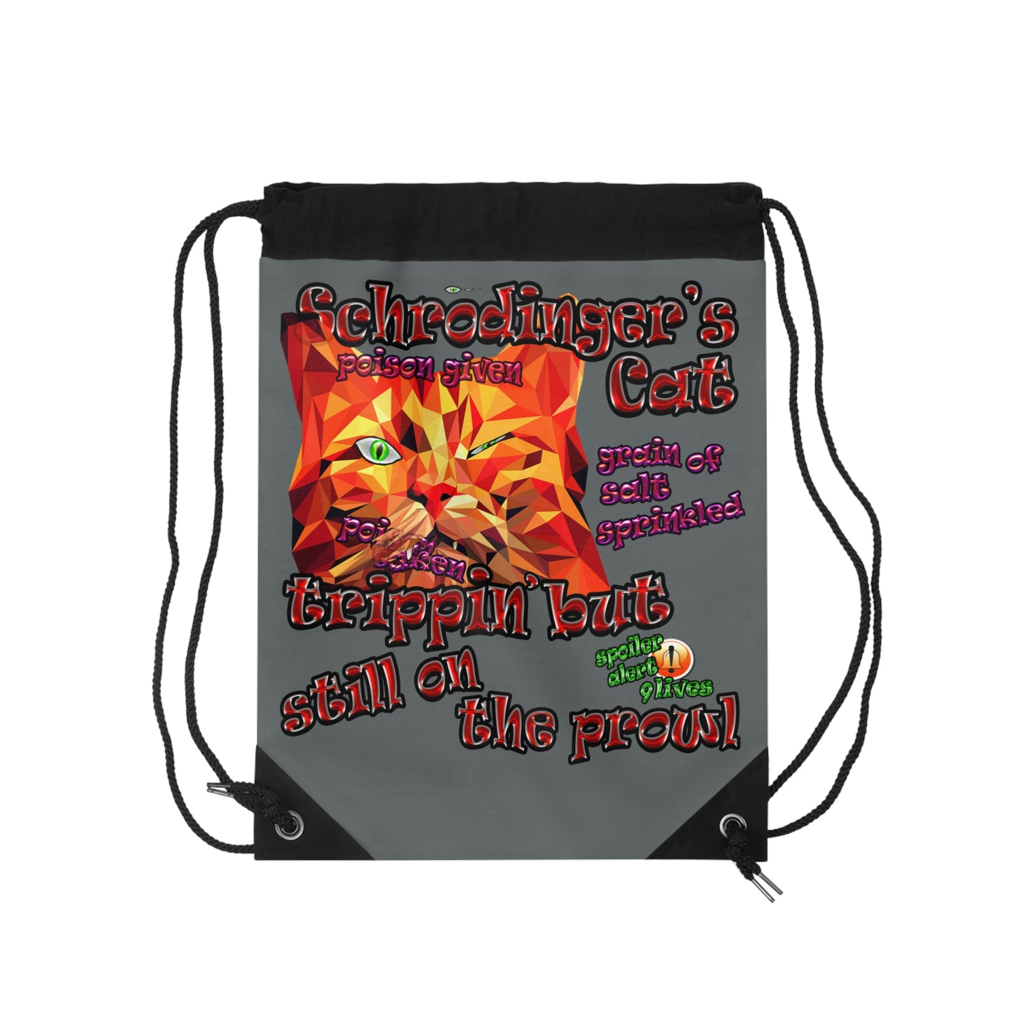schrodinger's cat - Drawstring Bag (dark grey)