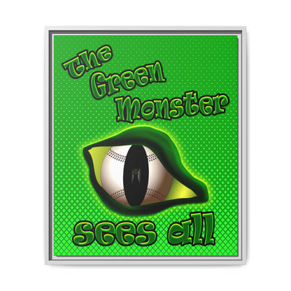 green monster - framed canvas art (logo green)