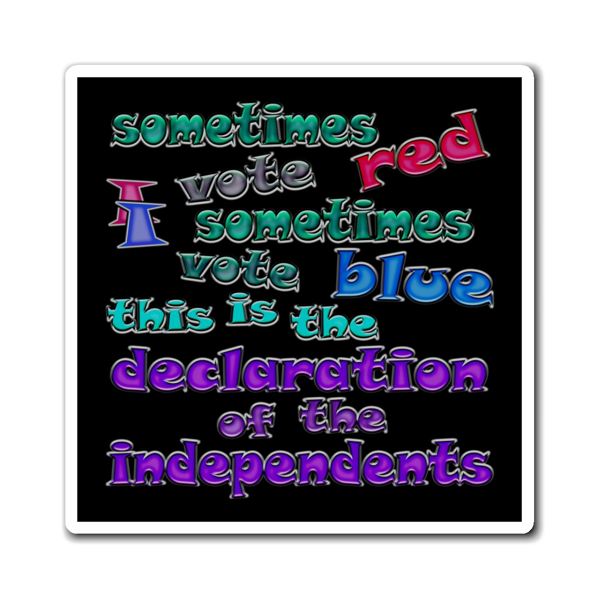 declaration of the independents - Magnets - (black)