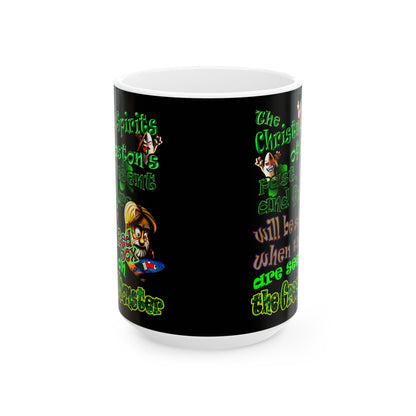 christmas spirits of boston - White Mug (black)