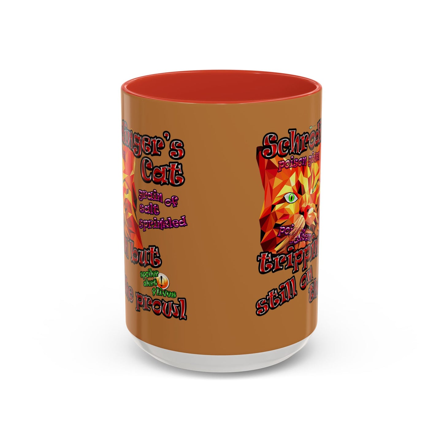 schrodinger's cat - Accent Mug (light brown)