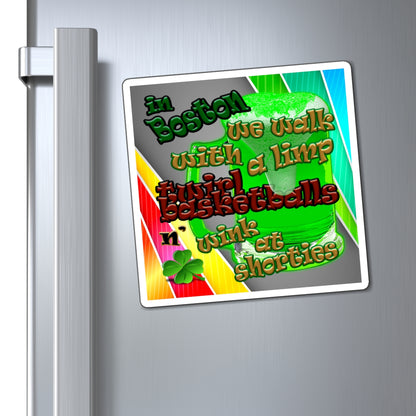 celtics logo - Magnets - (rainbow split)