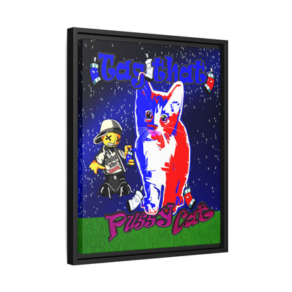 tag that - framed canvas art ('snoops' background)