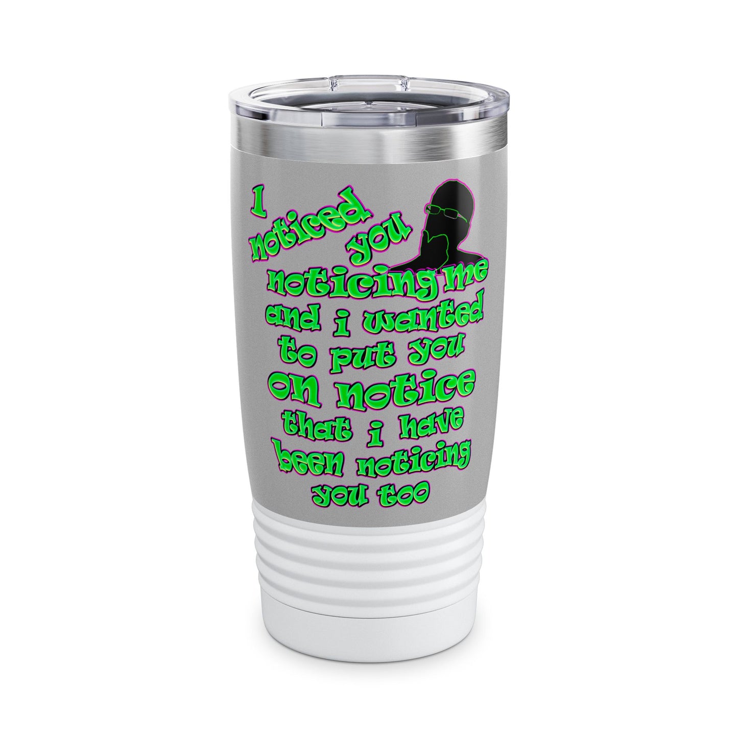 noticed you noticing - Ringneck Tumbler, 20oz (light grey)