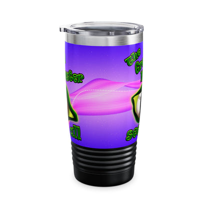 green monster - Ringneck Tumbler, 20oz (purple-pink wave)