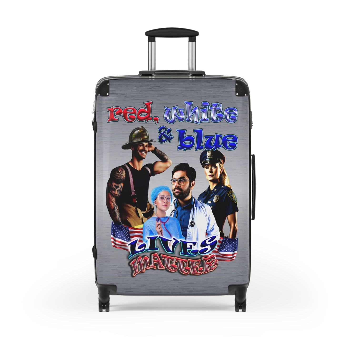 rw&b lives matter - Suitcase (brushed nickel)