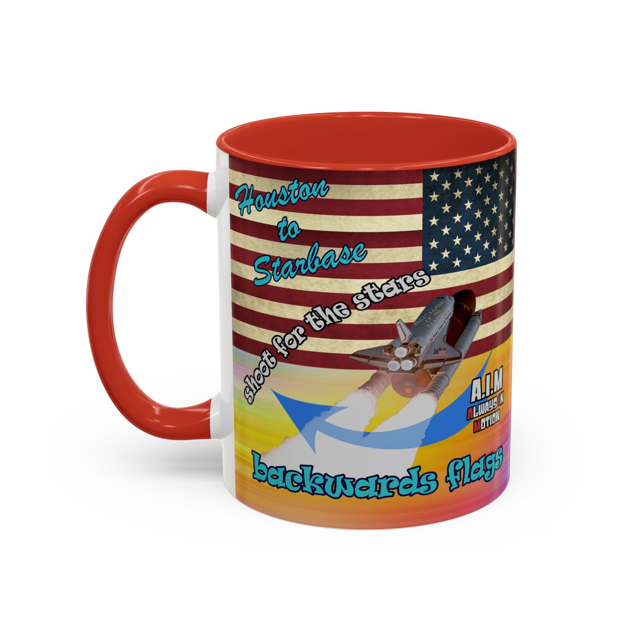 shoot for the stars - Accent Mug (color blur)