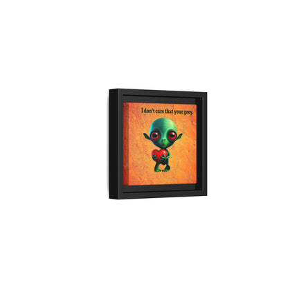 I don't care that your grey - framed canvas art (burnt orange)