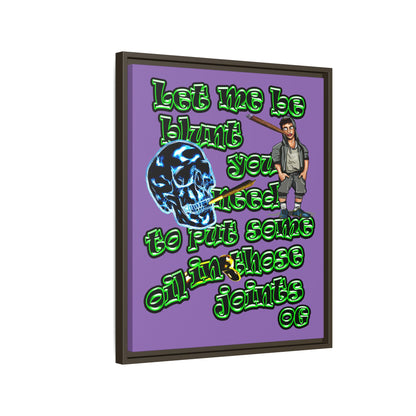 og - framed canvas art (light purple)