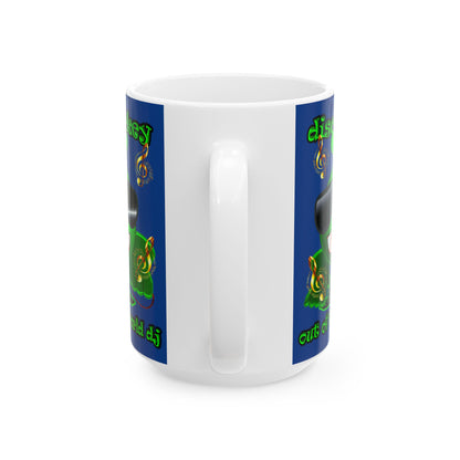 disc jockey - White Mug (dark blue)