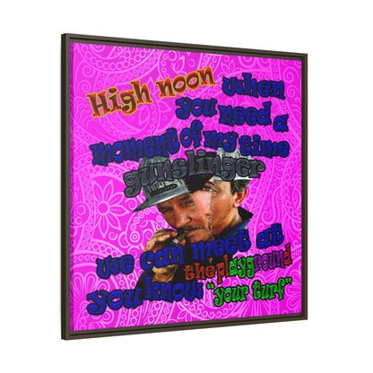 high noon - framed canvas art (pink swirl)
