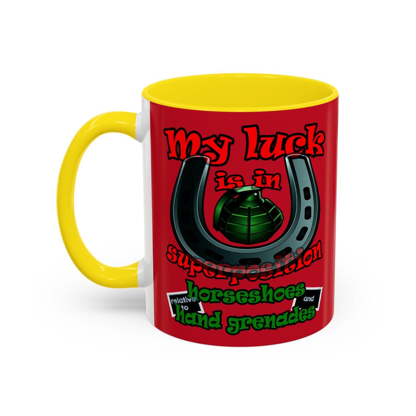 my luck - Accent Mug (dark red)