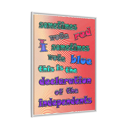 declaration of the independents - framed canvas art (yellow-orange wave)