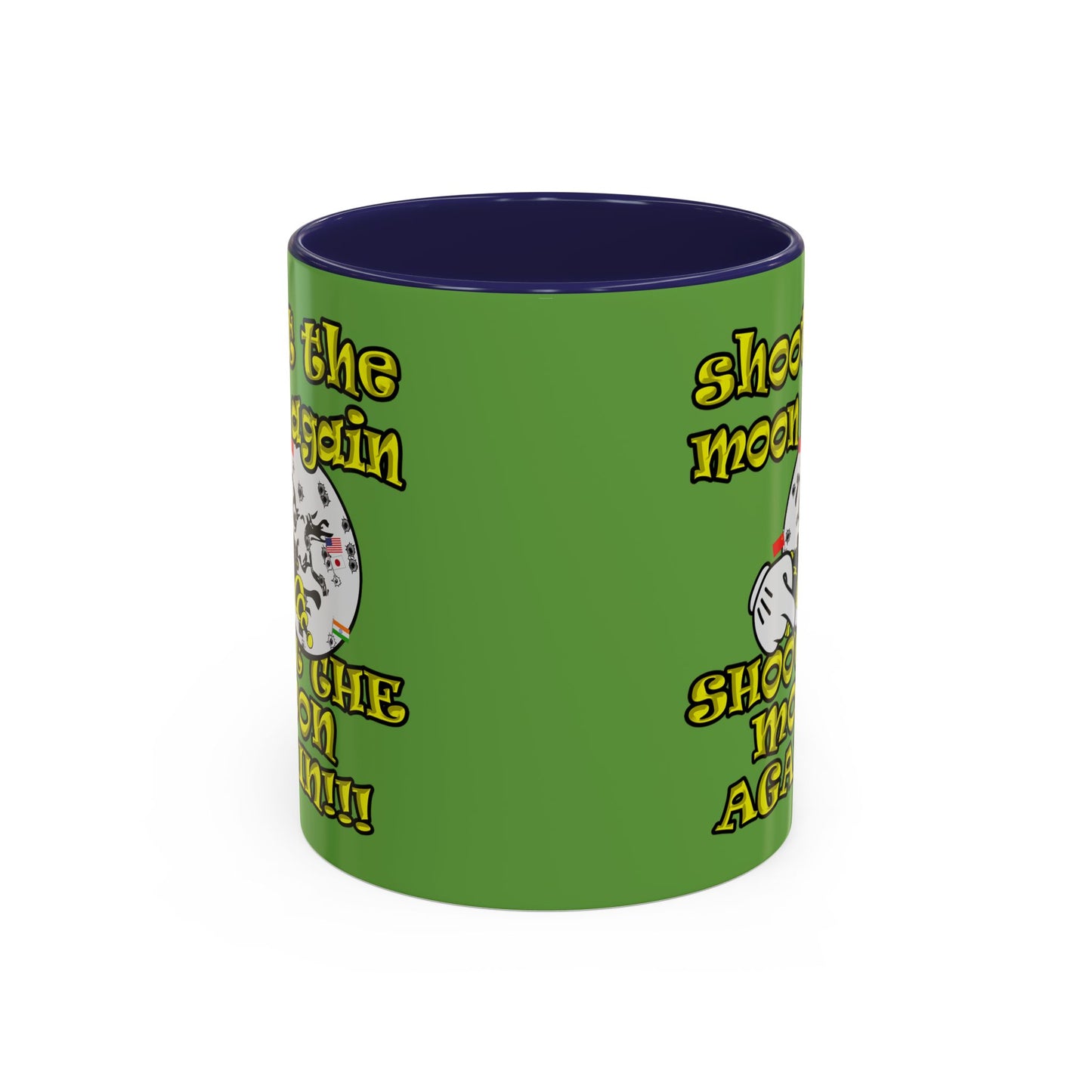 shoot the moon again - Accent Mug (green)