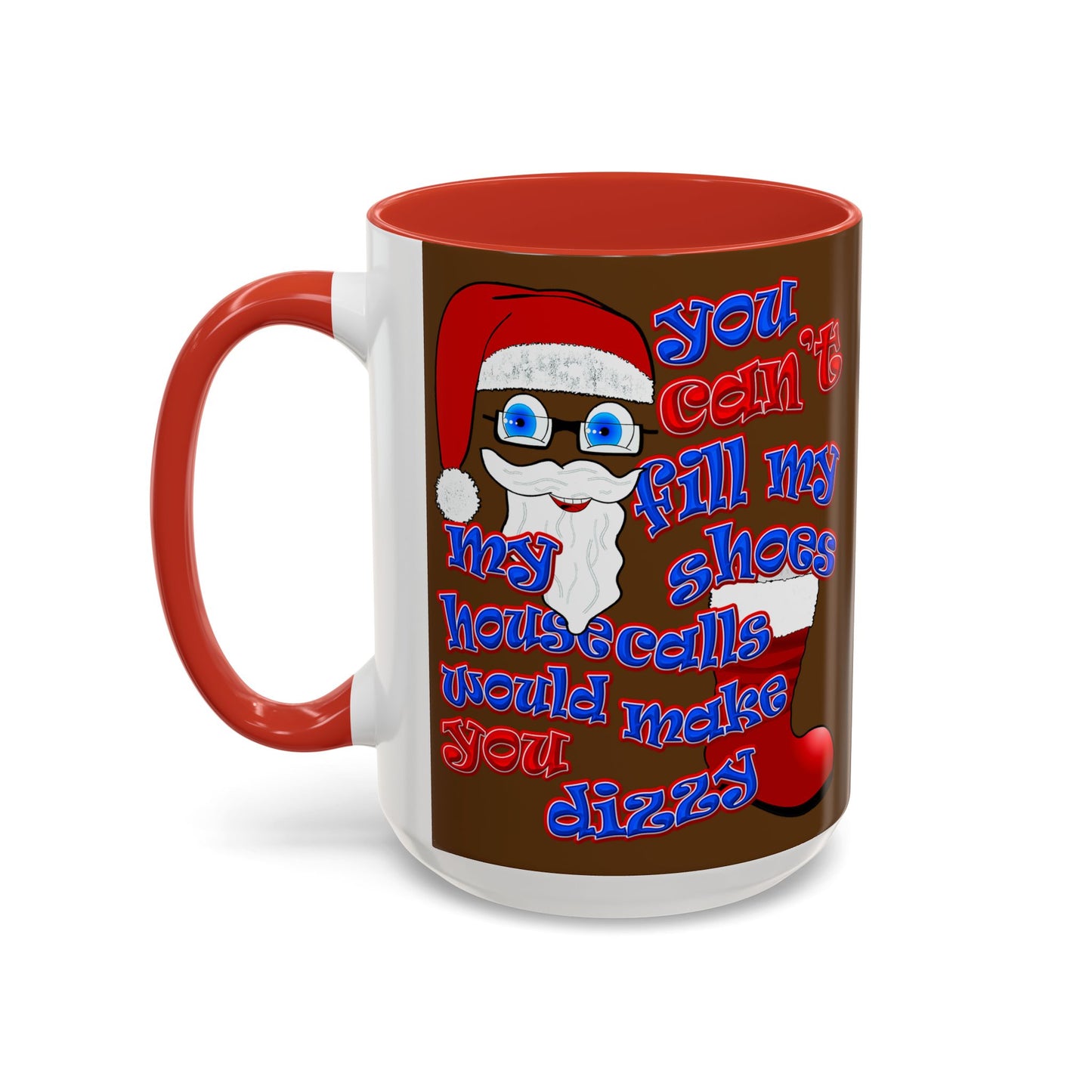 santa's shoes - Accent Mug (brown)