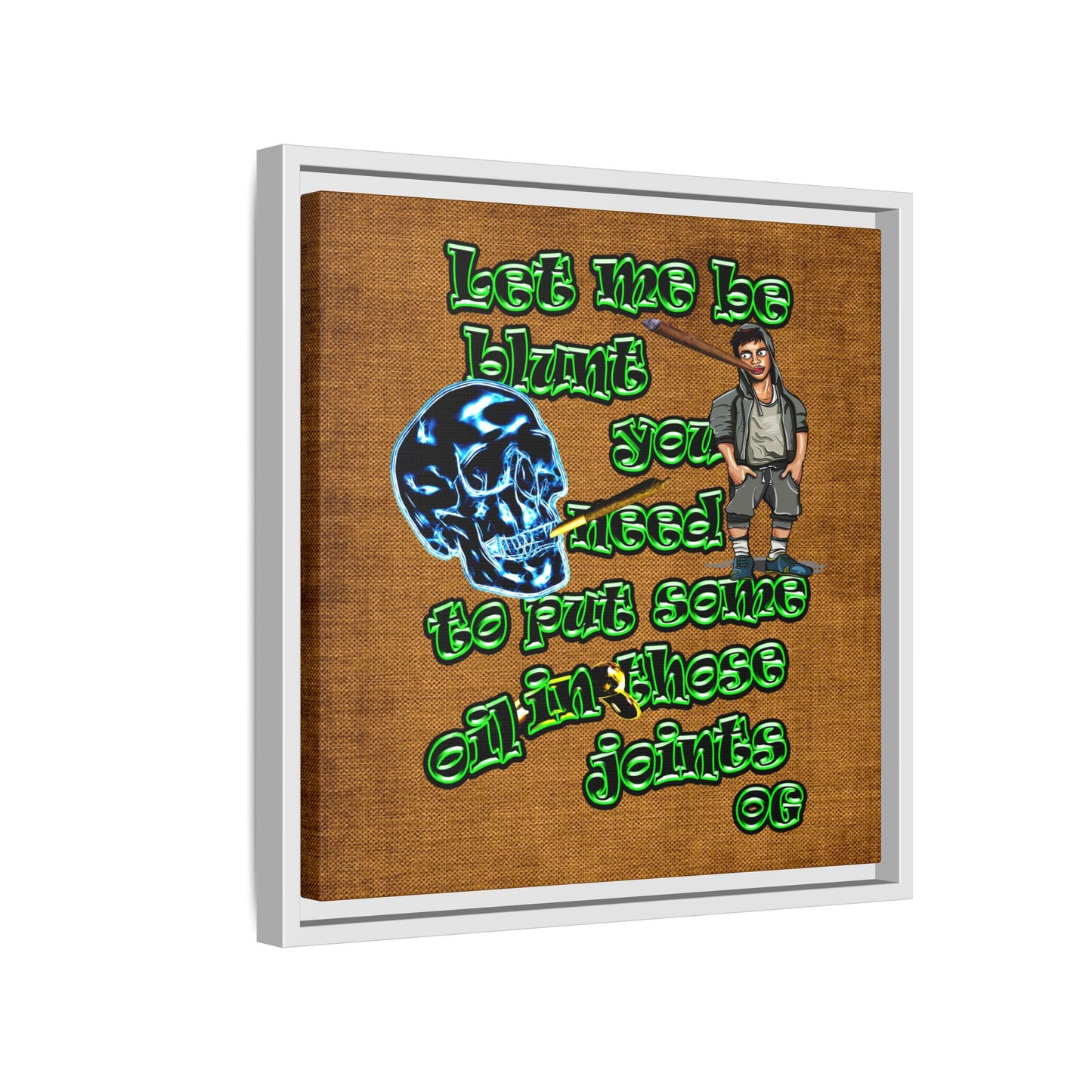 og - framed canvas art (brown papyrus)
