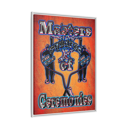 em cee squared - framed canvas art (burnt orange)