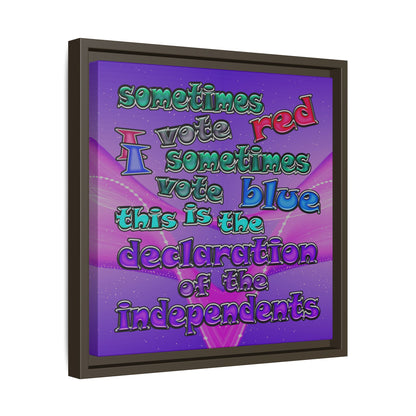 declaration of the independents - framed canvas art (purple-pink wave)
