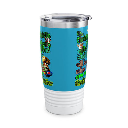 christmas spirits of boston - Ringneck Tumbler, 20oz (turquoise)