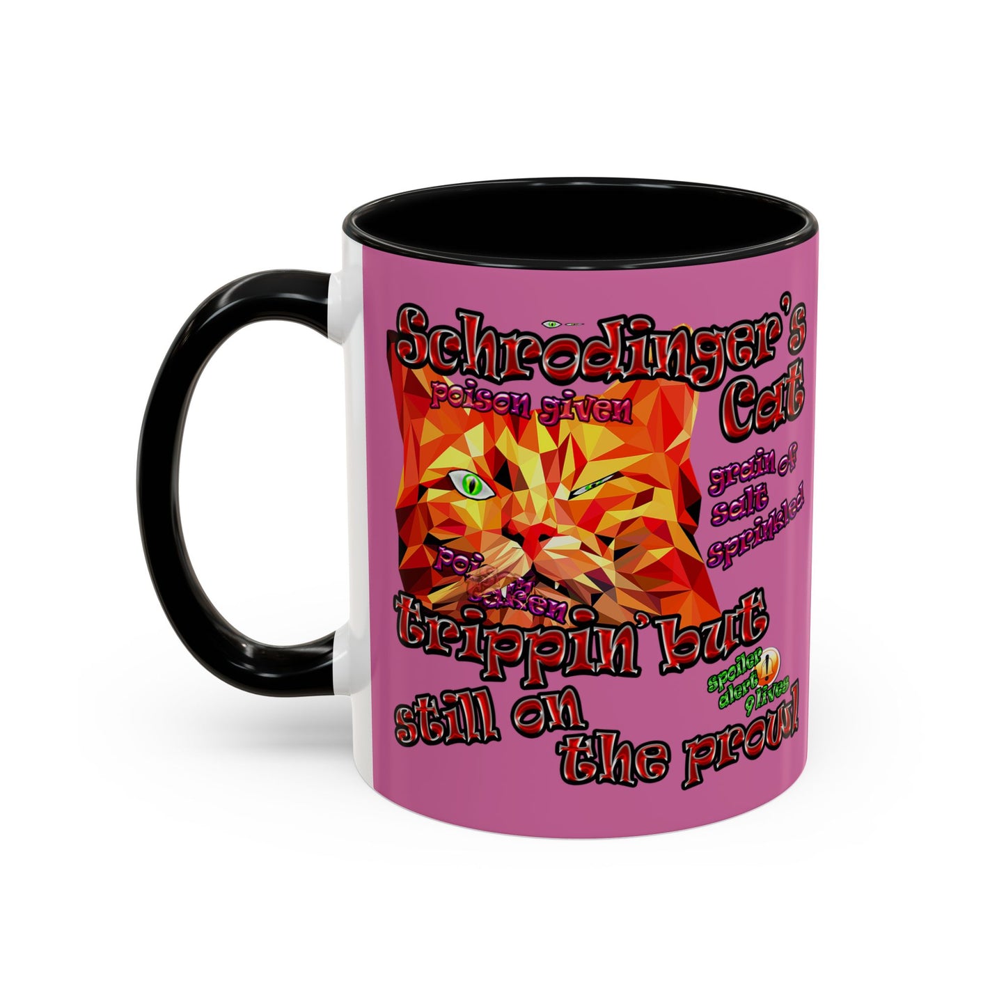 schrodinger's cat - Accent Mug (light pink)