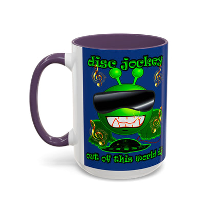 disc jockey - Accent Mug (dark blue)