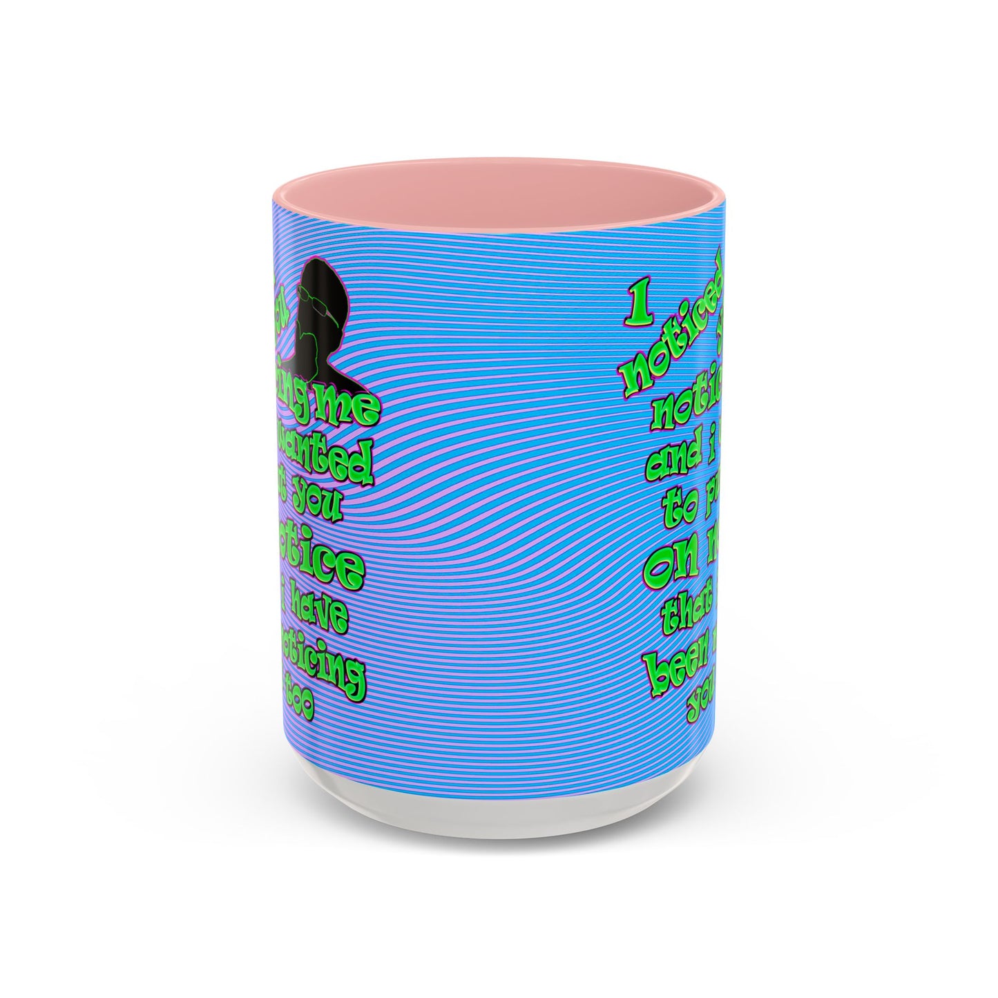 noticed you noticing - Accent Mug (light blue-purple wave)