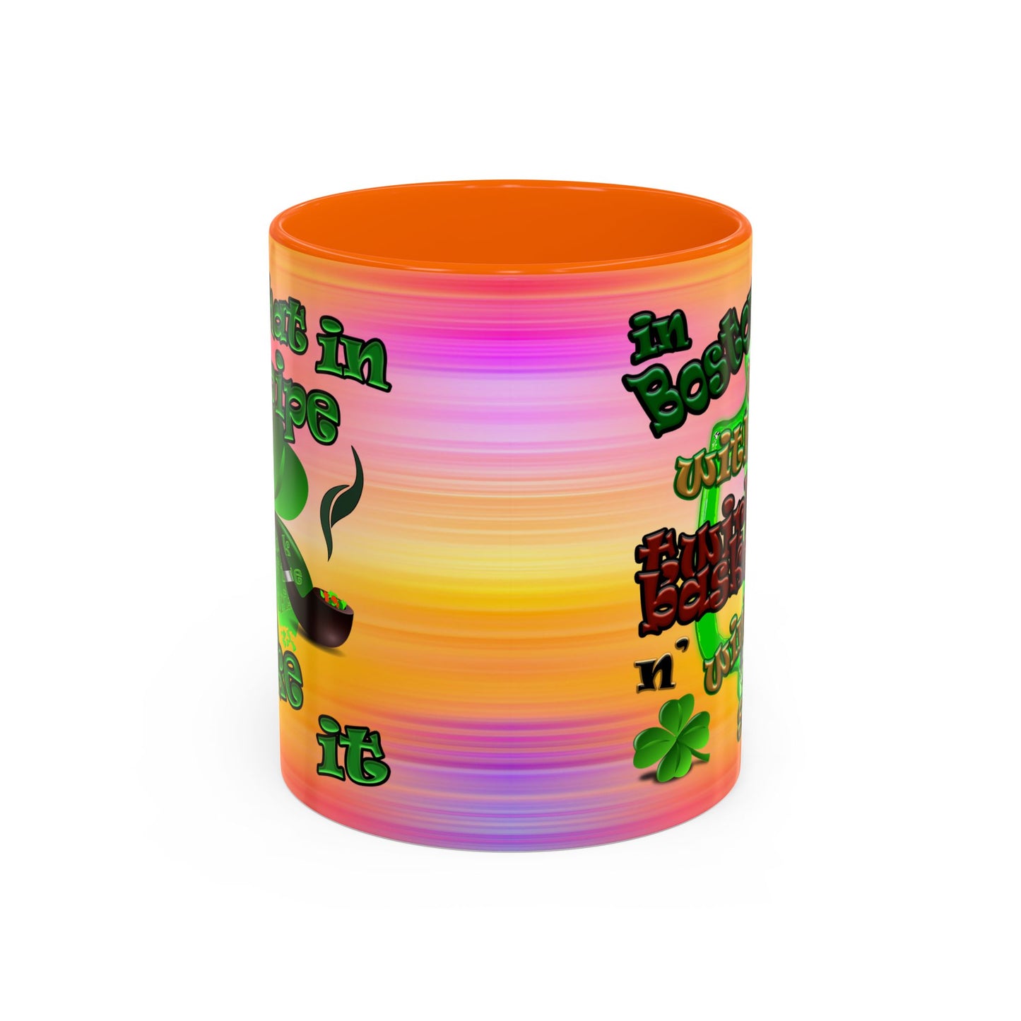celtics logo - Accent Mug (color blur)