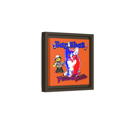 tag that - framed canvas art (orange)