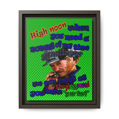 high noon - framed canvas art (logo green)