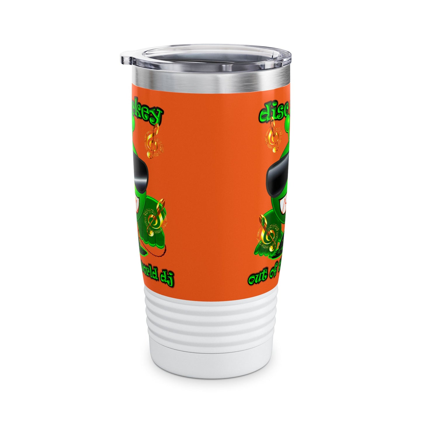 disc jockey - Ringneck Tumbler, 20oz (orange)
