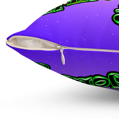 og - Spun Polyester Square Pillow - (purple-pink wave)