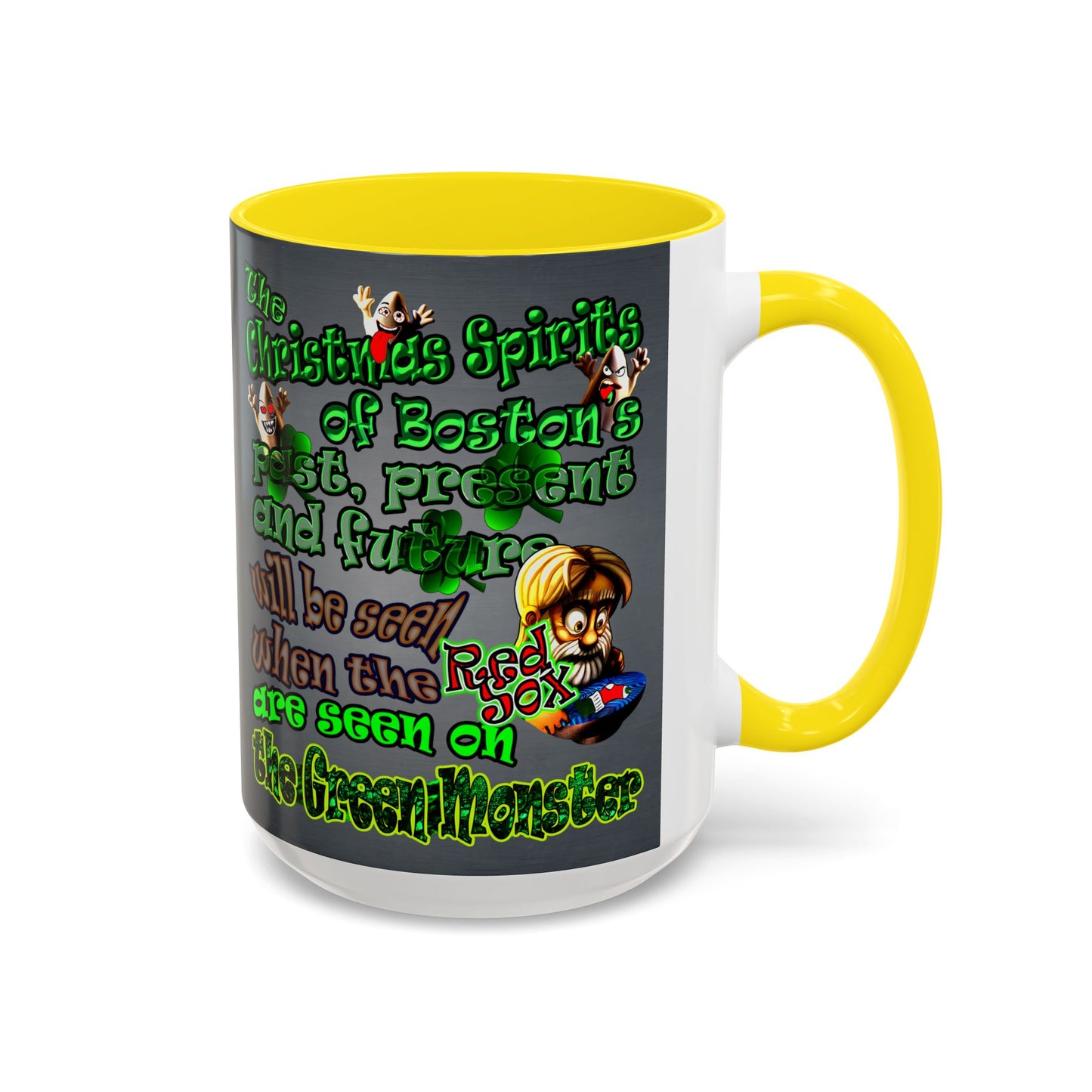 christmas spirits of boston - Accent Mug (grey-light grey)